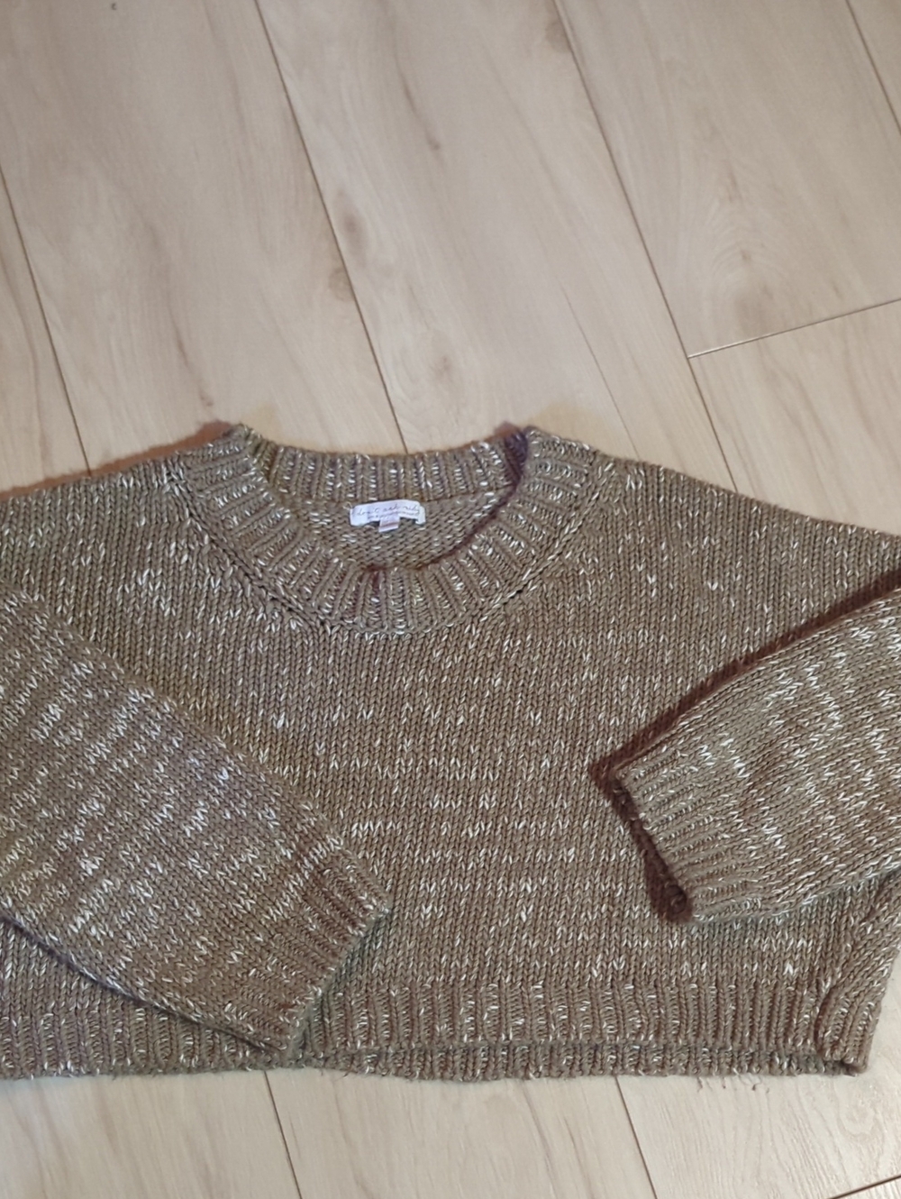 Slouchy Wide Cotton Crop Sweater